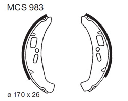 szczęki hamulcowe MCS 983